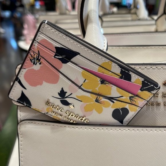 Kate Spade Staci Lily Blooms Small Card Hoder - Picture 14 of 16
